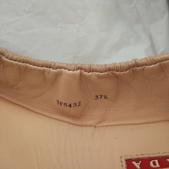 Prada Nude Vernice Soft 3 Cipria Bow Ballet Flats - Picture 8 of 9